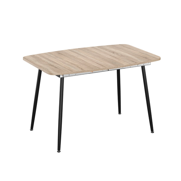 Esstisch ausziehbar HOBRO 120/160 x 80 cm braun/schwarz