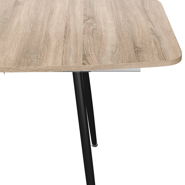 Esstisch ausziehbar HOBRO 120/160 x 80 cm braun/schwarz