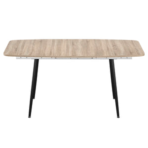 Esstisch ausziehbar HOBRO 120/160 x 80 cm braun/schwarz