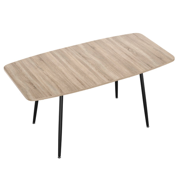 Esstisch ausziehbar HOBRO 120/160 x 80 cm braun/schwarz