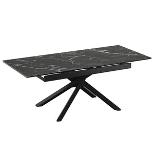 Esstisch ausziehbar KOLLEN 160/200 x 90 cm schwarz