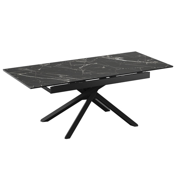 Esstisch ausziehbar KOLLEN 160/200 x 90 cm schwarz