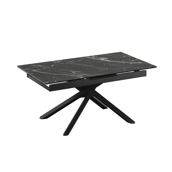 Esstisch ausziehbar KOLLEN 160/200 x 90 cm schwarz