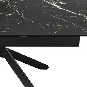 Esstisch ausziehbar KOLLEN 160/200 x 90 cm schwarz