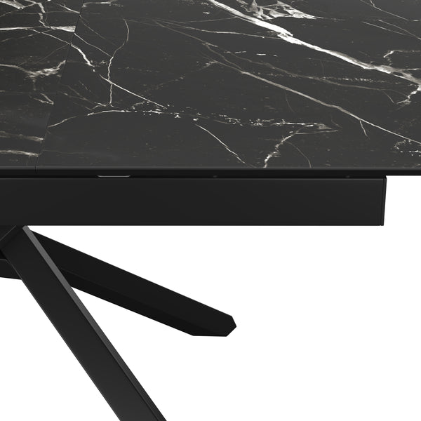 Esstisch ausziehbar KOLLEN 160/200 x 90 cm schwarz