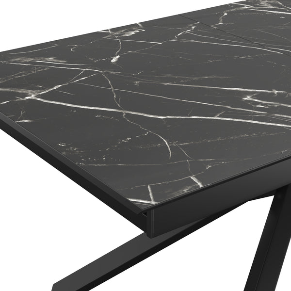 Esstisch ausziehbar KOLLEN 160/200 x 90 cm schwarz