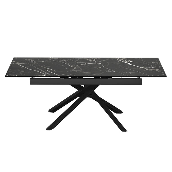 Esstisch ausziehbar KOLLEN 160/200 x 90 cm schwarz
