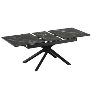 Esstisch ausziehbar KOLLEN 160/200 x 90 cm schwarz