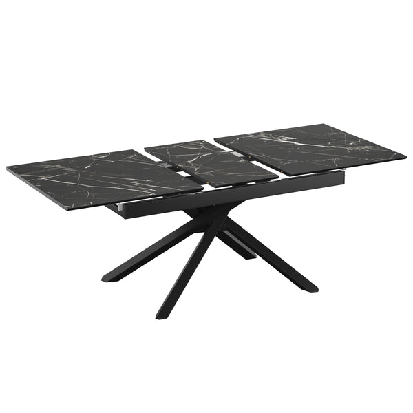 Esstisch ausziehbar KOLLEN 160/200 x 90 cm schwarz