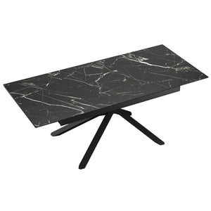 Esstisch ausziehbar KOLLEN 160/200 x 90 cm schwarz