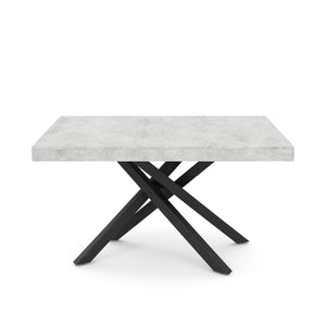 Esstisch ausziehbar LUCIANO 140/220 x 90 cm grau/schwarz