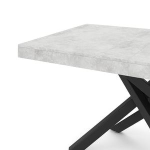 Esstisch ausziehbar LUCIANO 140/220 x 90 cm grau/schwarz