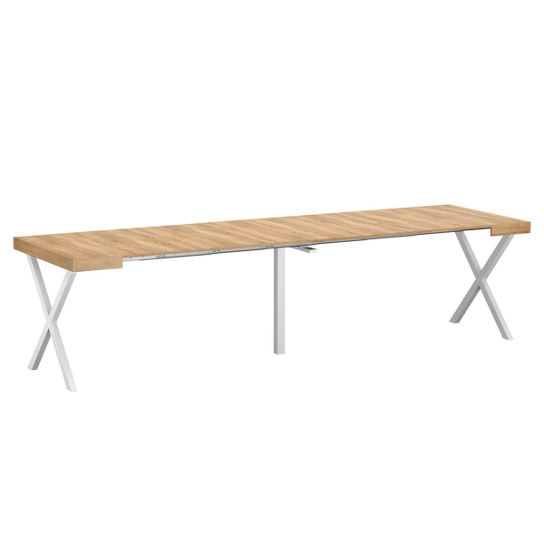 Esstisch ausziehbar MADRID 58/302 x 90 cm natur/weiss