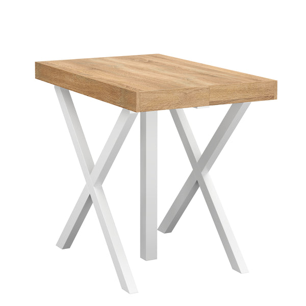 Esstisch ausziehbar MADRID 58/302 x 90 cm natur/weiss