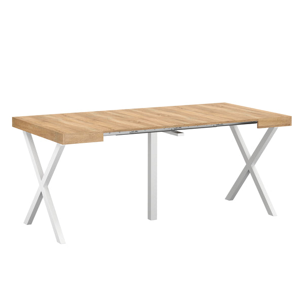 Esstisch ausziehbar MADRID 58/302 x 90 cm natur/weiss