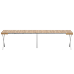Esstisch ausziehbar MADRID 58/302 x 90 cm natur/weiss