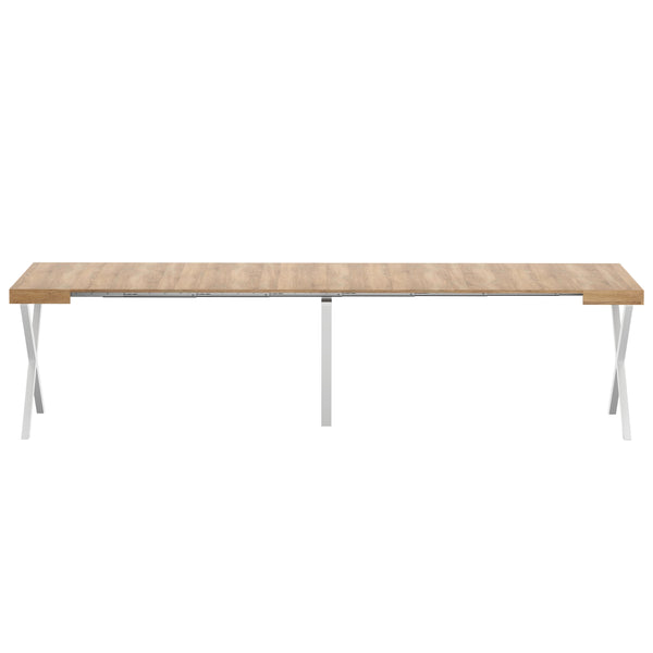 Esstisch ausziehbar MADRID 58/302 x 90 cm natur/weiss