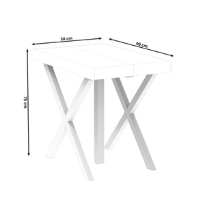 Esstisch ausziehbar MADRID 58/302 x 90 cm natur/weiss