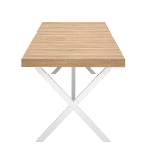 Esstisch ausziehbar MADRID 58/302 x 90 cm natur/weiss