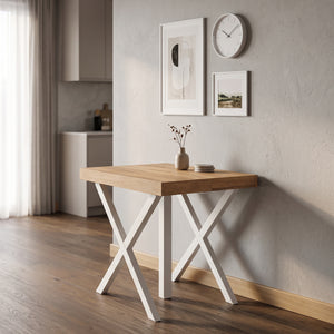 Esstisch ausziehbar MADRID 58/302 x 90 cm natur/weiss