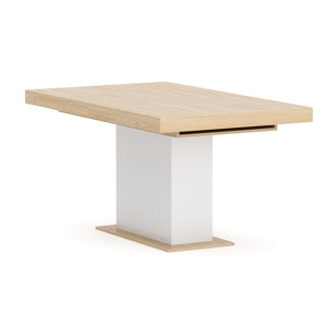 Esstisch ausziehbar RAVI 150/200 x 90 cm braun/weiss