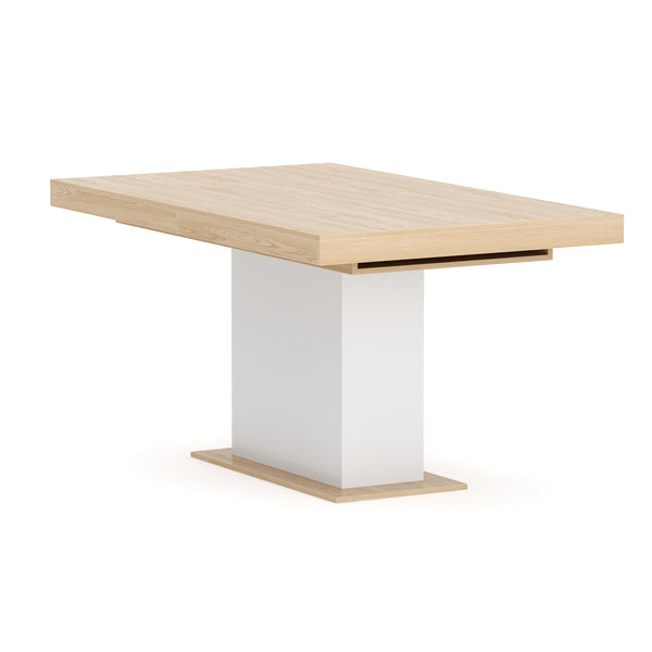 Esstisch ausziehbar RAVI 150/200 x 90 cm braun/weiss