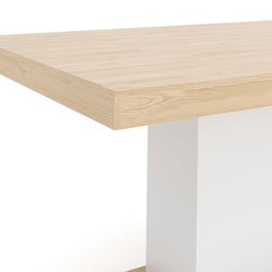 Esstisch ausziehbar RAVI 150/200 x 90 cm braun/weiss