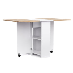 Esstisch klappbar CHARM 120 x 72 cm weiss/hellbraun
