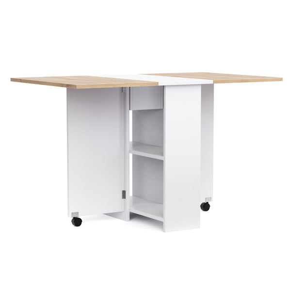 Esstisch klappbar CHARM 120 x 72 cm weiss/hellbraun
