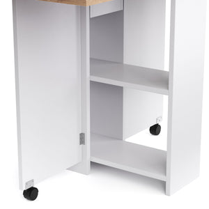 Esstisch klappbar CHARM 120 x 72 cm weiss/hellbraun