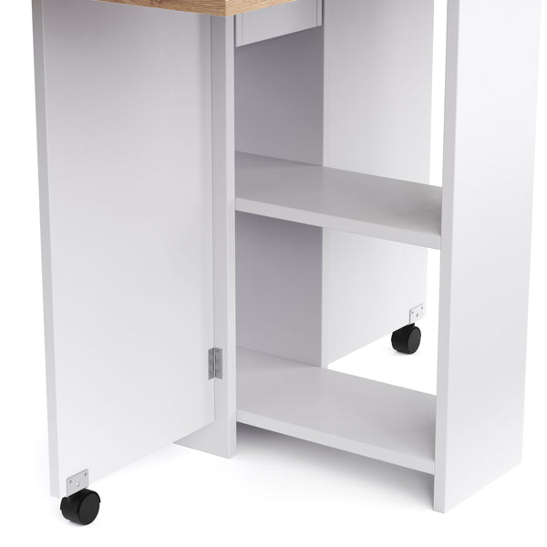 Esstisch klappbar CHARM 120 x 72 cm weiss/hellbraun