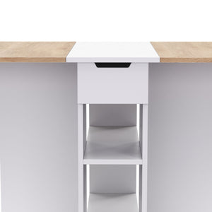 Esstisch klappbar CHARM 120 x 72 cm weiss/hellbraun