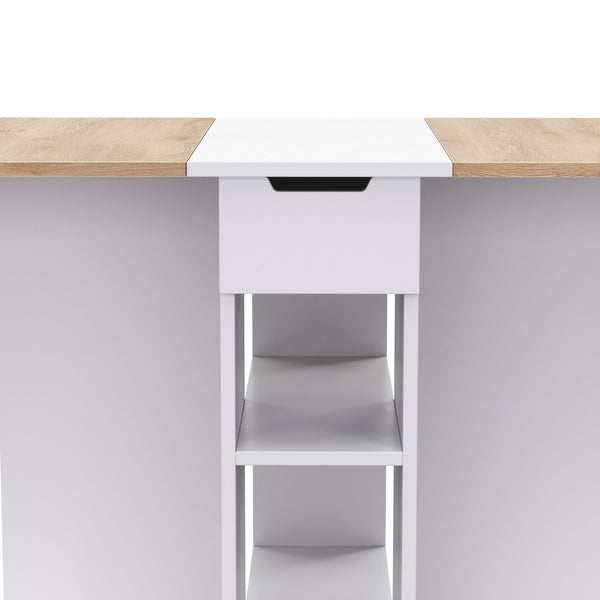 Esstisch klappbar CHARM 120 x 72 cm weiss/hellbraun