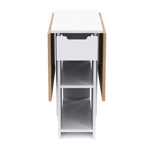 Esstisch klappbar CHARM 120 x 72 cm weiss/hellbraun