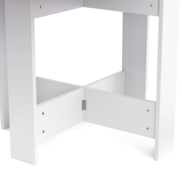 Esstisch klappbar MINIMAL 103 x 76 cm weiss/hellbraun