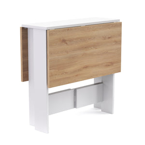 Esstisch klappbar MINIMAL 103 x 76 cm weiss/hellbraun