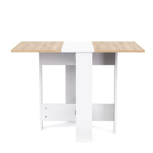 Esstisch klappbar MINIMAL 103 x 76 cm weiss/hellbraun
