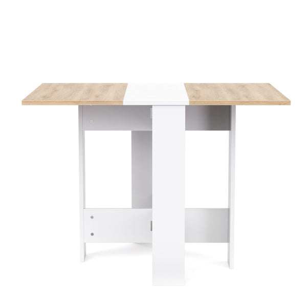 Esstisch klappbar MINIMAL 103 x 76 cm weiss/hellbraun