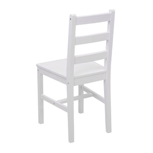 Esszimmer-Set Sitzgruppe Esszimmergruppe, Massiv-Holz Landhaus 110cm ~ weiss