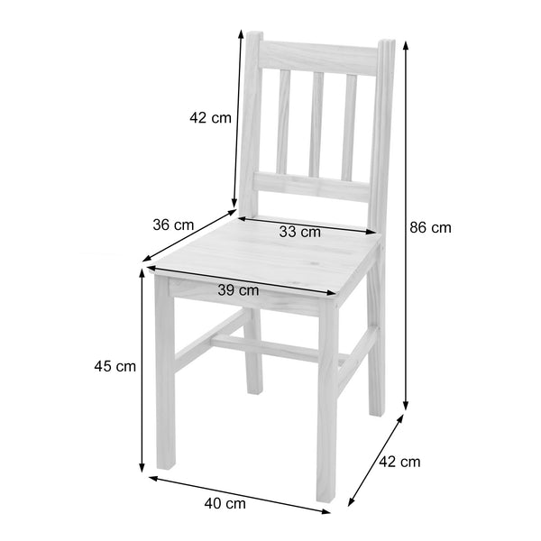 Esszimmer-Set Sitzgruppe Esszimmergruppe, Massiv-Holz Landhaus 110cm ~ weiss