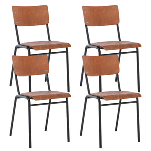 Esszimmerstuhl AKITO Mahagoni 4er Set