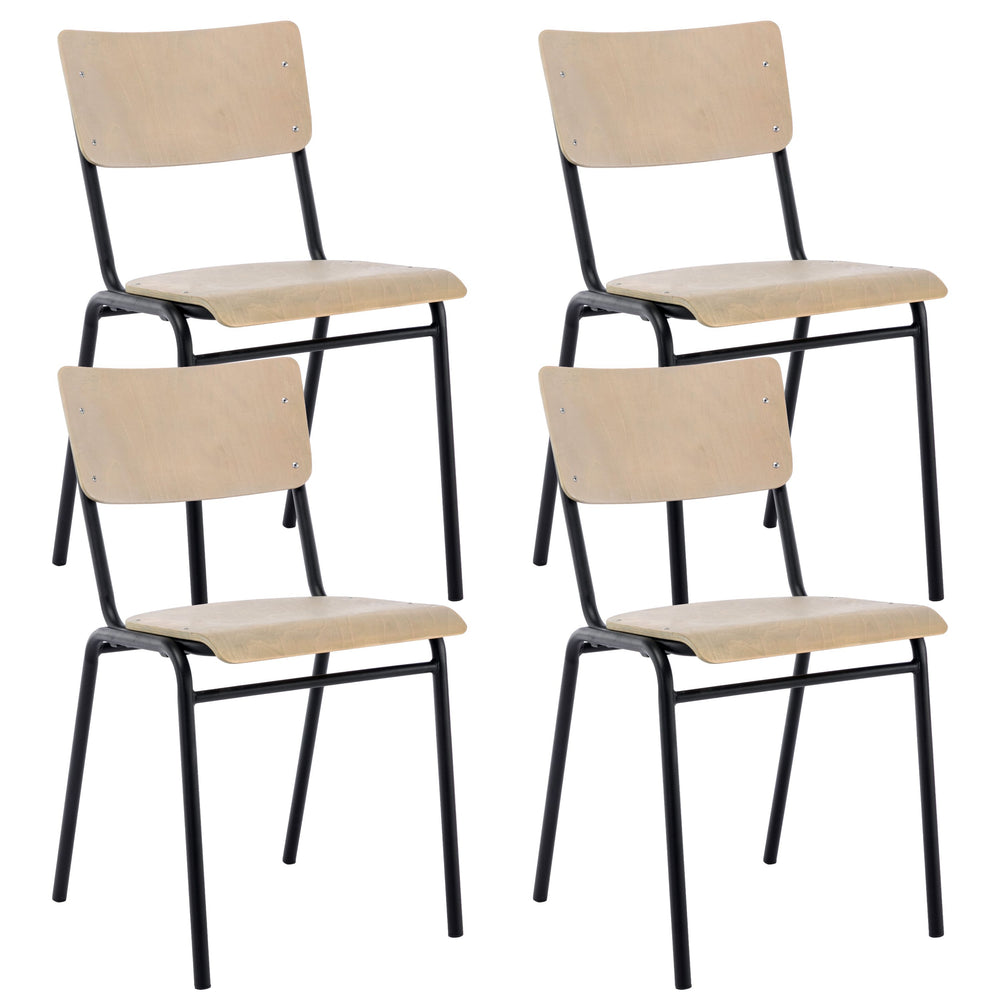 Chaise de salle à manger AKITO en chêne, lot de 4