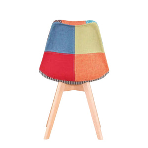 Esszimmerstuhl AMALIA 2er Set bunt/natur