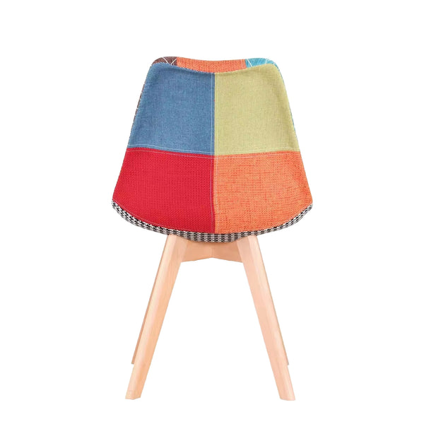 Esszimmerstuhl AMALIA 2er Set bunt/natur