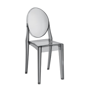 Esszimmerstuhl AURALIS 4er Set transparent/schwarz
