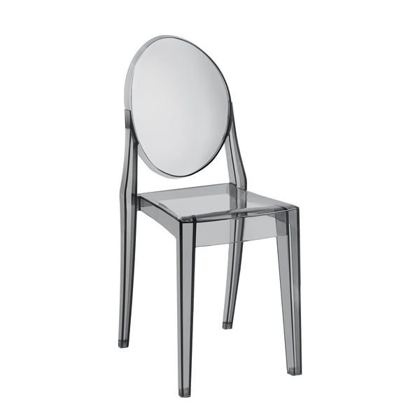 Esszimmerstuhl AURALIS 4er Set transparent/schwarz