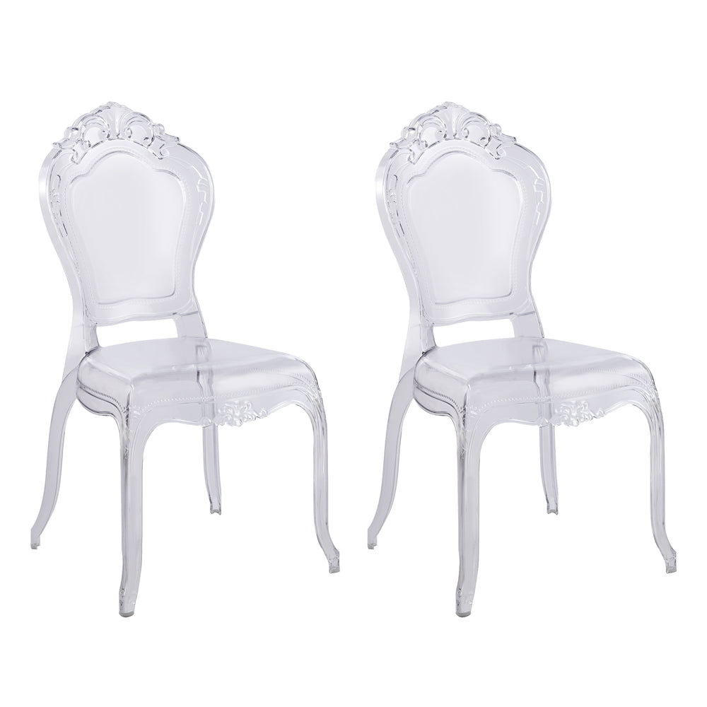 Esszimmerstuhl AVELINE 2er Set transparent