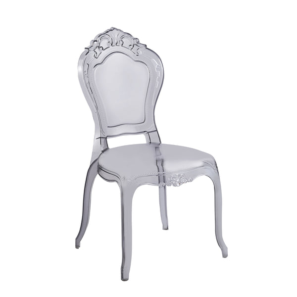 Esszimmerstuhl AVELINE 2er Set transparent/schwarz