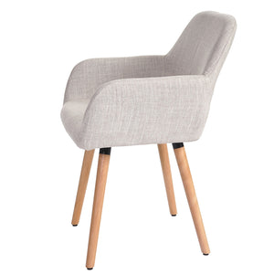 Esszimmerstuhl Altena Retro II Textil creme/grau
