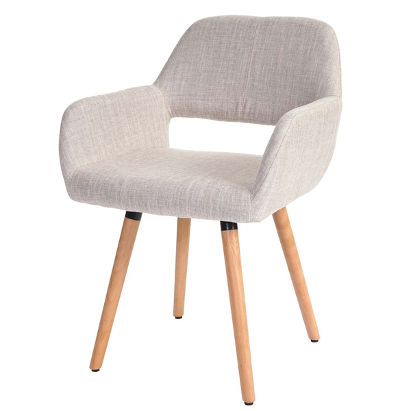 Esszimmerstuhl Altena Retro II Textil creme/grau